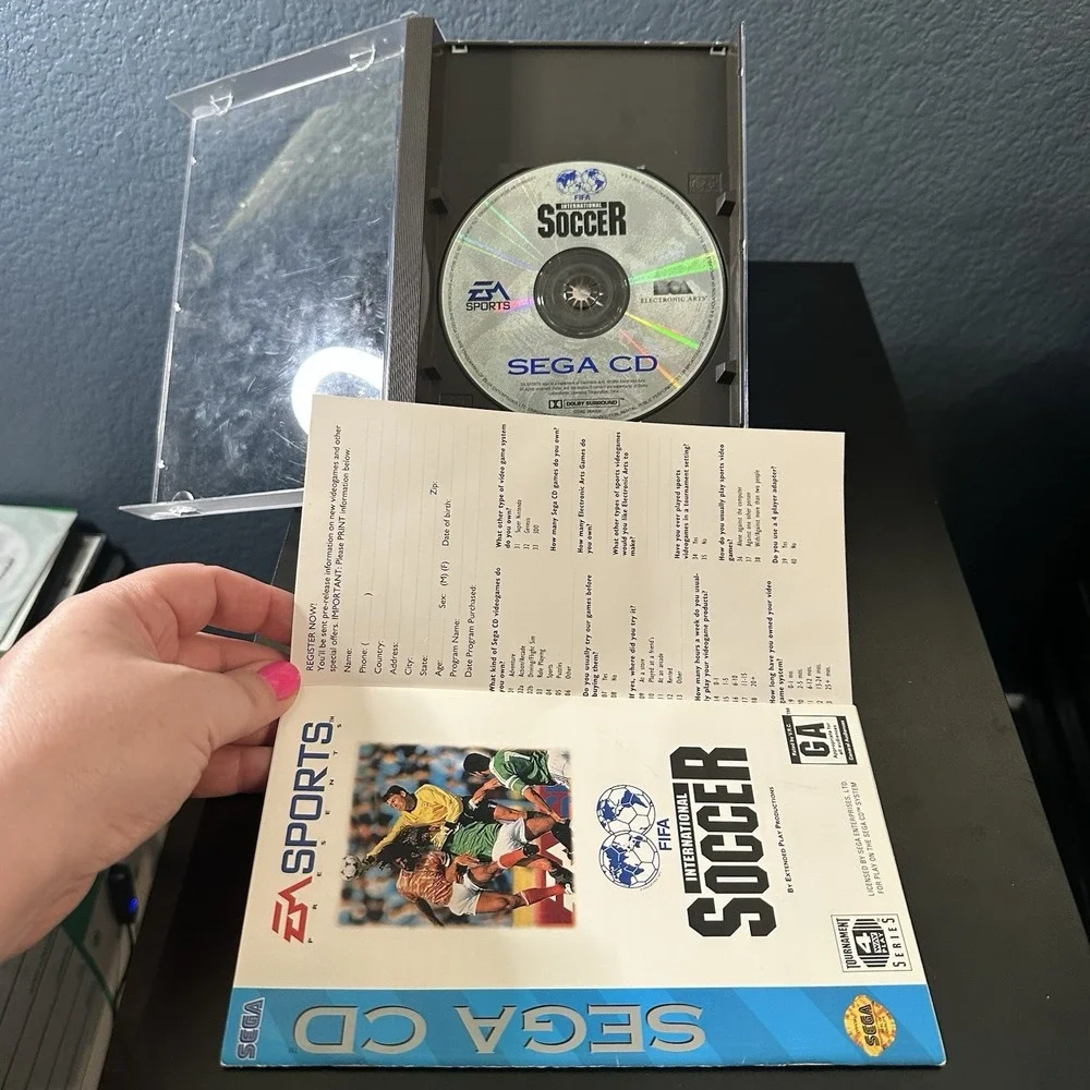 FIFA International Soccer (Sega CD 1994) CIB Complete w/ Manual + Reg Card EUC
